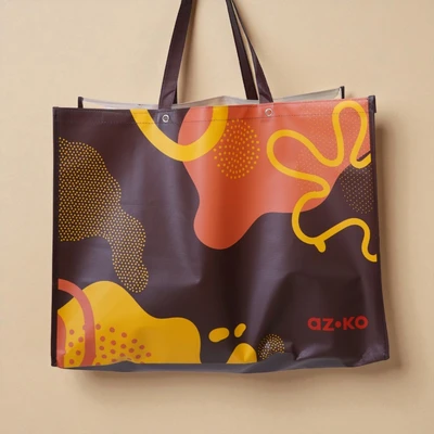 Gambar Azko Tas Belanja Modern Art Large - Mix