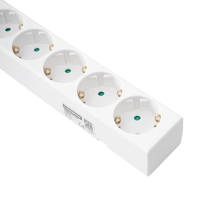 Gambar Krisbow Stop Kontak Ekstensi Single Switch Basic 6 Soket 1.5 Meter - Putih