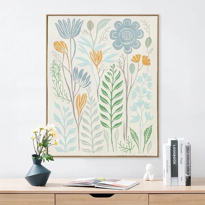 Gambar Informa Lukisan Kanvas Handmade & Print Flower 80x100 cm - Mix