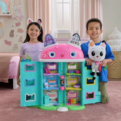 Gambar Gabby's Dollhouse Playset The Movie Meow Mazing Interactive Dollhouse - Mix
