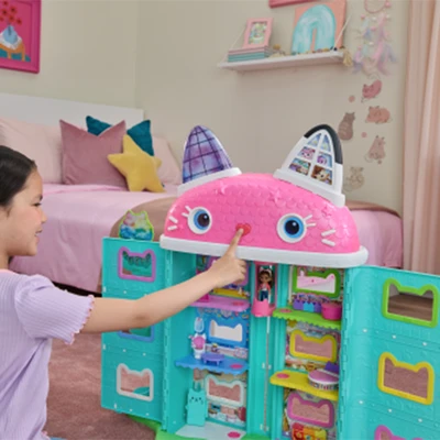 Gambar Gabby's Dollhouse Playset The Movie Meow Mazing Interactive Dollhouse - Mix
