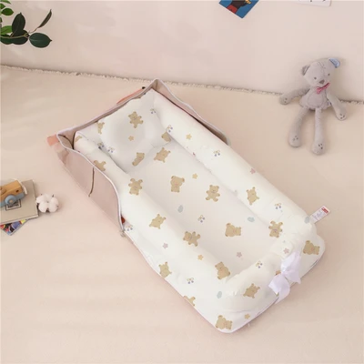 Gambar Kindla 85x45x12 cm Set Kasur Portable Bear Hug - Cokelat