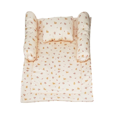 Gambar Kindla 100x70 cm Set 4 Pcs Snuggly Perlengkapan Tidur Bayi Bunny Bloom - Mix