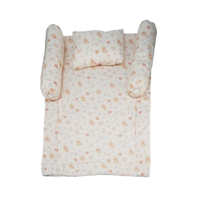 Gambar Kindla 100x70 cm Set 4 Pcs Snuggly Perlengkapan Tidur Bayi Sweet Bear - Mix