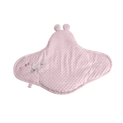 Gambar Kindla Selimut Bedong Bayi Hoodie Velvet Bunny - Pink