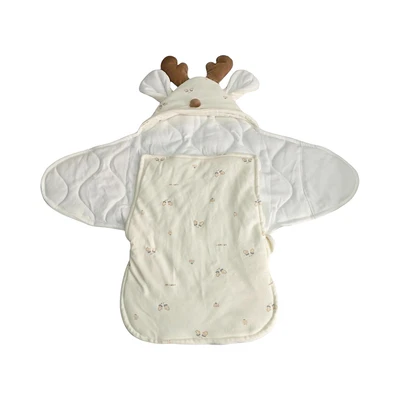 Gambar Kindla Selimut Bedong Bayi Cuddly Reindeer - Krem Beige