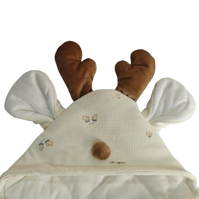 Gambar Kindla Selimut Bedong Bayi Cuddly Reindeer - Krem Beige