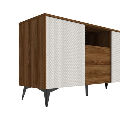 Gambar Informa Keenan Rak TV High - Cokelat Walnut