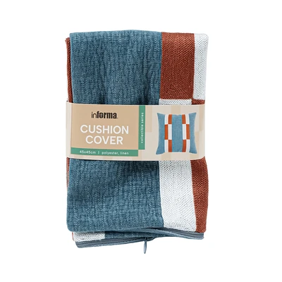 Gambar Informa Mountain Breeze Sarung Bantal Sofa Polyester & Linen 45x45 cm - Biru