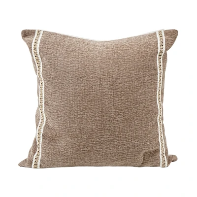 Gambar Informa Natural Sayla Sarung Bantal Sofa Polyester & Linen 45x45 cm - Cokelat