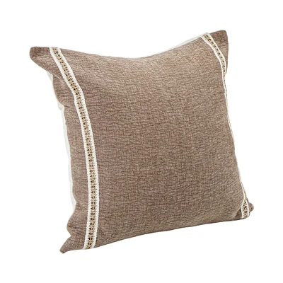 Gambar Informa Natural Sayla Sarung Bantal Sofa Polyester & Linen 45x45 cm - Cokelat
