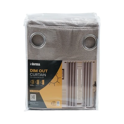 Gambar Informa Gorden Dimout Howl 135x250 cm - Abu-abu