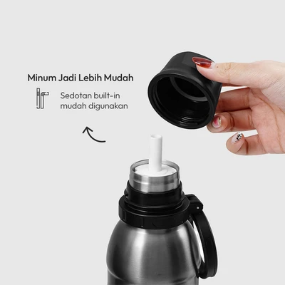 Gambar Ataru Botol Vacuum Flask Stainless Steel 700 ml - Abu-Abu