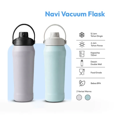 Gambar Selma Navi Botol Vacuum Flask Stainless Steel 720 ml - Abu-Abu