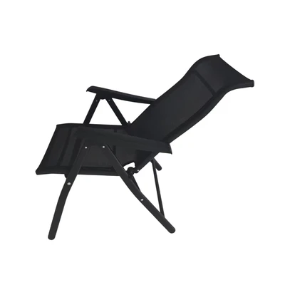 Gambar Soleil Kursi Recliner Lipat Fabric - Hitam