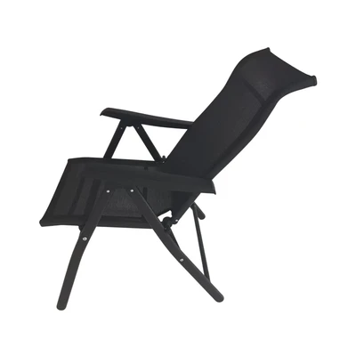 Gambar Soleil Kursi Recliner Lipat Fabric - Hitam