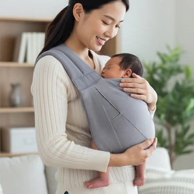 Gambar Kindla Gendongan Bayi Selempang 2 In 1 - Abu-Abu
