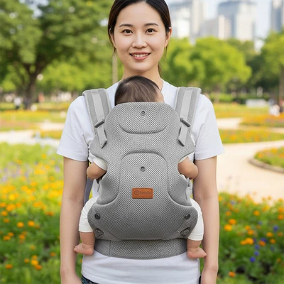 Gambar Kindla Gendongan Bayi Air Mesh 3 in 1 - Abu-abu