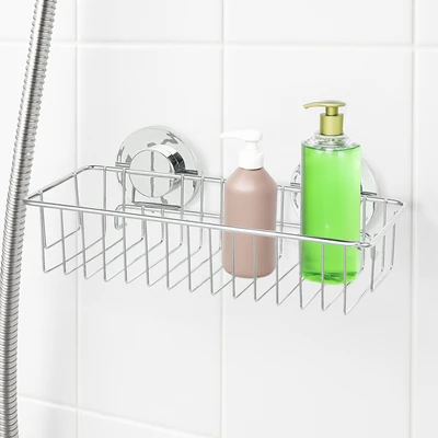Gambar Stora Rak Dinding Kamar Mandi Square Suction - Silver