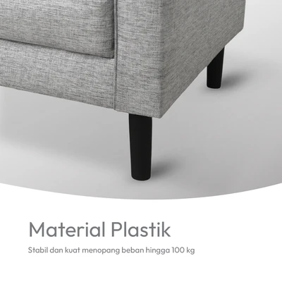 Gambar Informa Neo Aryana Sofa Fabric 2 Seater - Abu-Abu