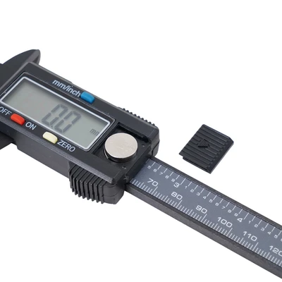 Gambar Maxbuilt Jangka Sorong Digital Plastik 15 cm - Abu-Abu/Hitam