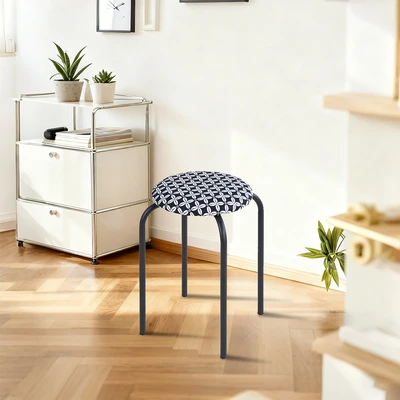 Gambar Soleil Bangku Padded Batik - Hitam