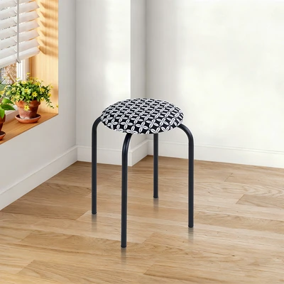 Gambar Soleil Bangku Padded Batik - Hitam