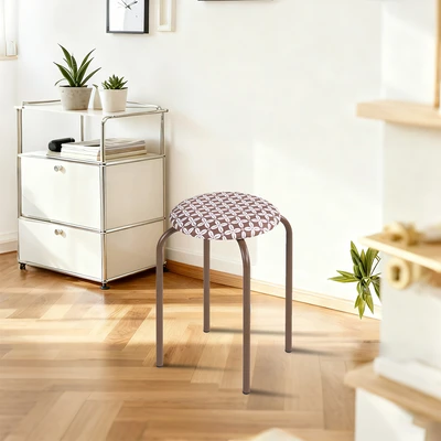 Gambar Soleil Bangku Padded Batik - Cokelat