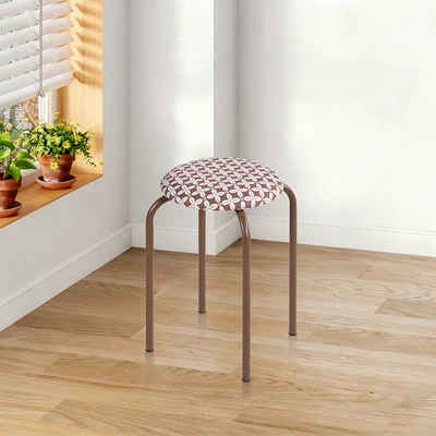 Gambar Soleil Bangku Padded Batik - Cokelat