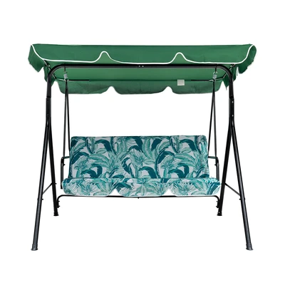 Gambar Soleil Kursi Ayun 3 Seater Dengan Kanopi Leaves - Hijau