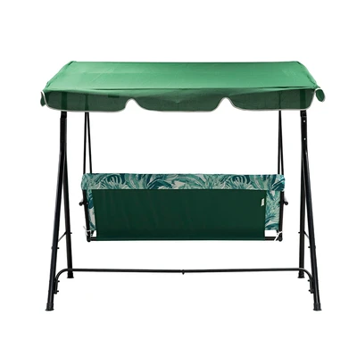 Gambar Soleil Kursi Ayun 3 Seater Dengan Kanopi Leaves - Hijau