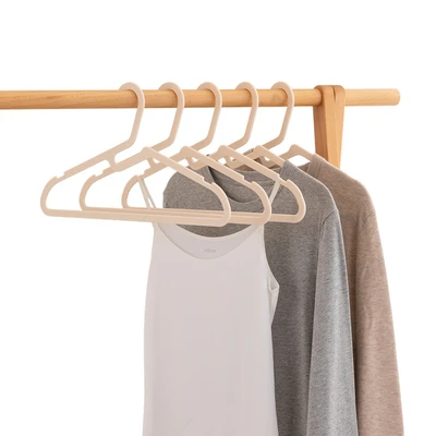 Gambar Stora Hanger Baju Plastik Basic Curve 42 cm Set 5 pcs - Krem Ivory