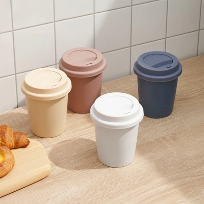 Gambar Delicia Wyna Gelas Keramik Bone China Dengan Tutup Silikon 280 ml Random