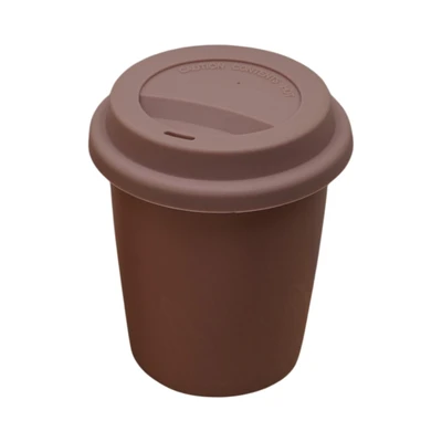 Gambar Delicia Wyna Gelas Keramik Bone China Dengan Tutup Silikon 280 ml Random