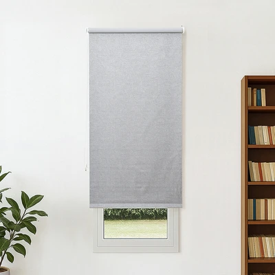 Gambar Informa Sava Roller Blind Jacquard Dots 90x240 cm - Abu-abu