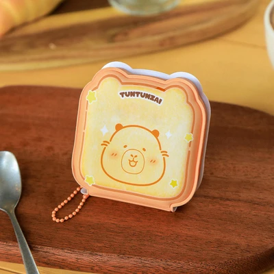 Gambar Tuntunzai Baking Gantungan Kunci Notebook Mini - Kuning/Cokelat