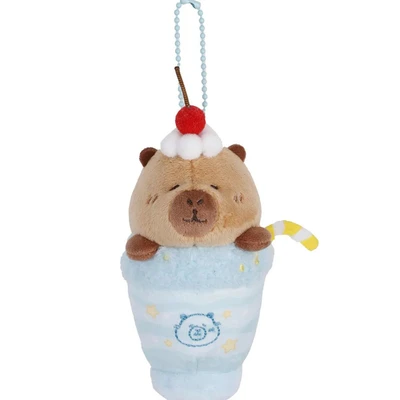 Gambar Tuntunzai Gantungan Kunci Boneka Frappuccino - Biru/cokelat