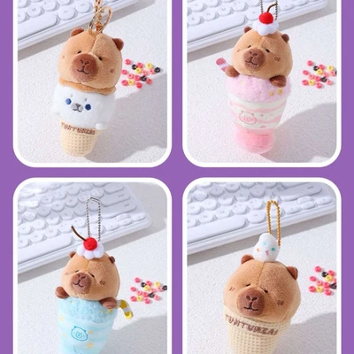 Gambar Tuntunzai Gantungan Kunci Boneka Frappuccino - Biru/cokelat