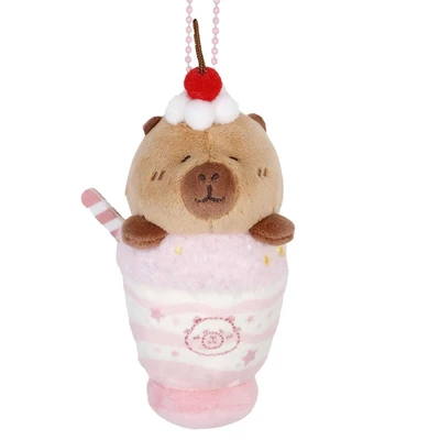 Gambar Tuntunzai Gantungan Kunci Boneka Frappuccino - Pink/cokelat