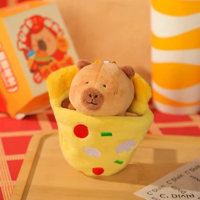 Gambar Tuntunzai Bakery Gantungan Kunci Boneka Plush Pizza - Mix