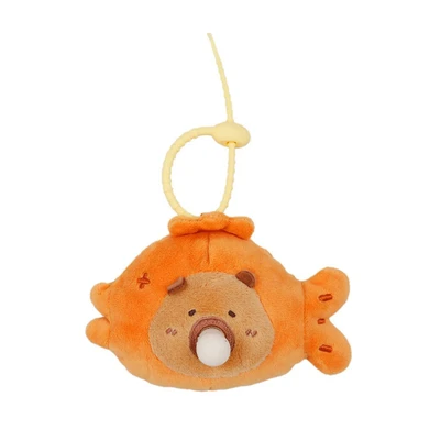 Gambar Tuntunzai Bakery Gantungan Kunci Boneka Plush Taiyaki - Oranye