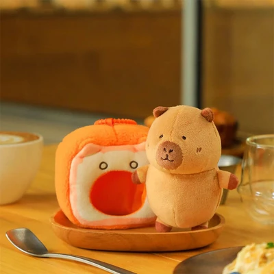 Gambar Tuntunzai Bakery Gantungan Kunci Boneka Plush Toast - Mix