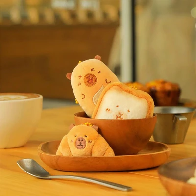 Gambar Tuntunzai Bakery Gantungan Kunci Boneka Bread Skewer Set 3 Pcs - Cokelat