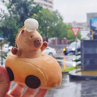 Gambar Tuntunzai Bakery Gantungan Kunci Boneka Bagette Car - Cokelat