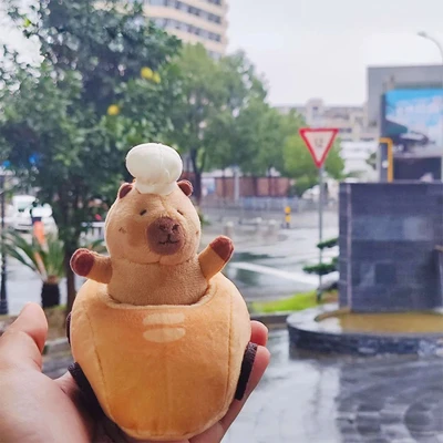 Gambar Tuntunzai Bakery Gantungan Kunci Boneka Bagette Car - Cokelat