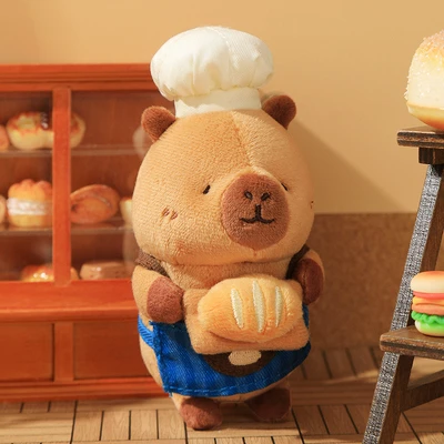 Gambar Tuntunzai Bakery Gantungan Kunci Boneka Master Pig - Cokelat