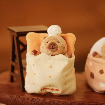 Gambar Tuntunzai Bakery Gantungan Kunci Boneka Sandwich Biscuit - Cokelat
