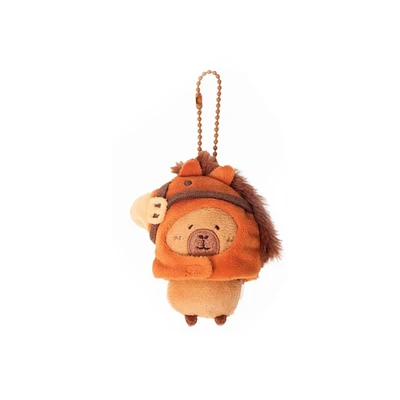 Gambar Tuntunzai Gantungan Kunci Boneka Plush Welnes Season Ox Horse - Cokelat