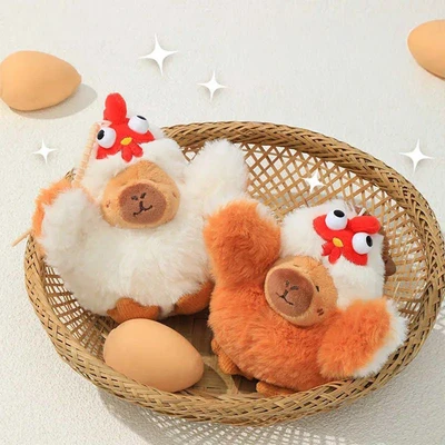 Gambar Tuntunzai Gantungan Kunci Boneka Plush Fullbody Chicken - Mix