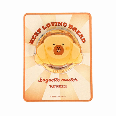 Gambar Tuntunzai Bakery Phone Grip Adhesive Capybara Croissant - Cokelat